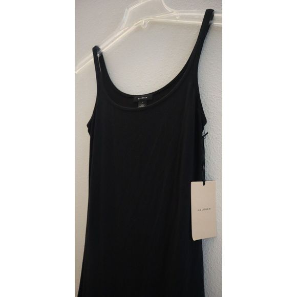 Halogen HA298903MI Women's Sz Small Black Long Layering Cami Tank Top - Picture 3 of 9